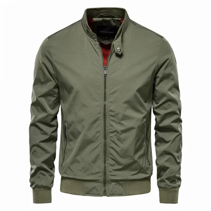 Solid Color Zipper Casual Coat Fashion Trend Outerwear Men's Tops  Sehe Fashion - Image 3