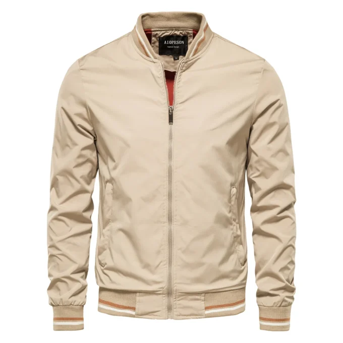 Solid Color Zipper Casual Coat Fashion Trend Outerwear Men's Tops  Sehe Fashion - Image 6