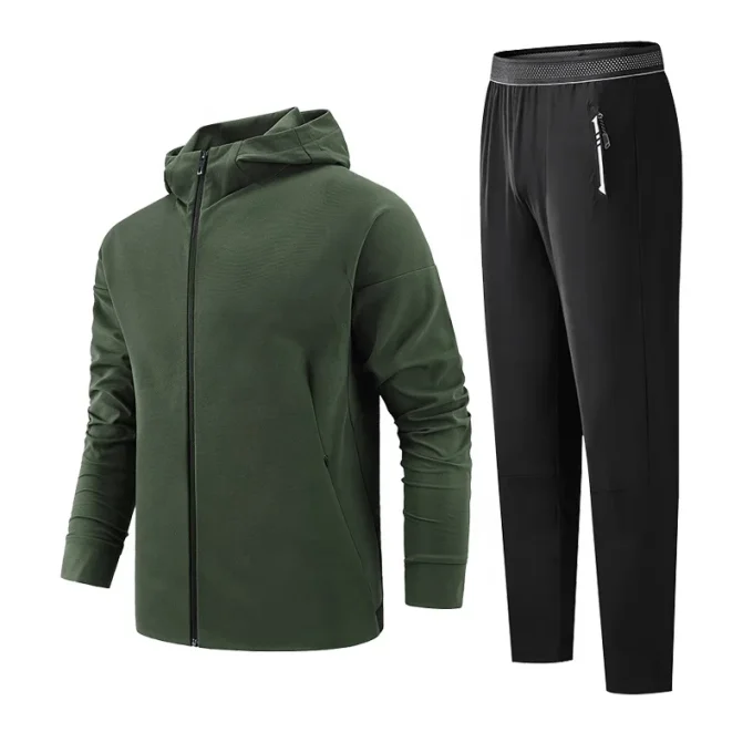 Dropshipping Men's Running Fitness Clothes Long Sleeve Gym Sports Suits