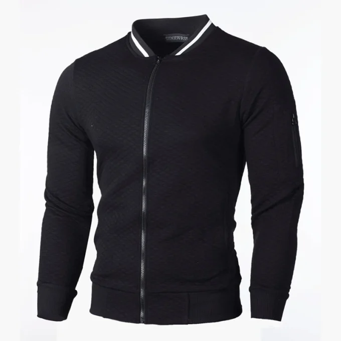 Multi-color Slim Fit Sport Men Clothes New Styles Long Sleeve Zipper-up Stand Collar Outdoor Clothes Man Boy Factory Price - Image 3