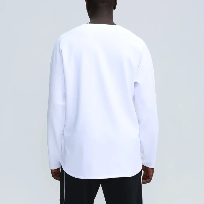Loose Casual Blank Custom Oem Design Fitness Gym T Shirt Winter Sports Clothes Running Training Tops Men - Image 3