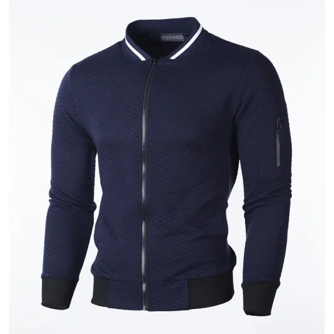 Multi-color Slim Fit Sport Men Clothes New Styles Long Sleeve Zipper-up Stand Collar Outdoor Clothes Man Boy Factory Price - Image 5