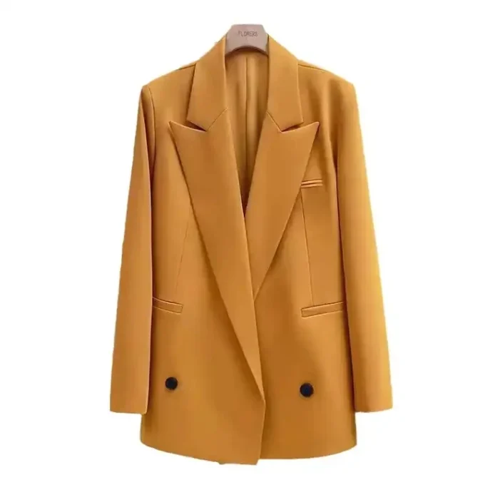 RNSHANGER Autumn Women Solid Color Casual Small Suit Jacket Korean Style Straight Ladies Blazer Outerwears With Pocket - Image 2