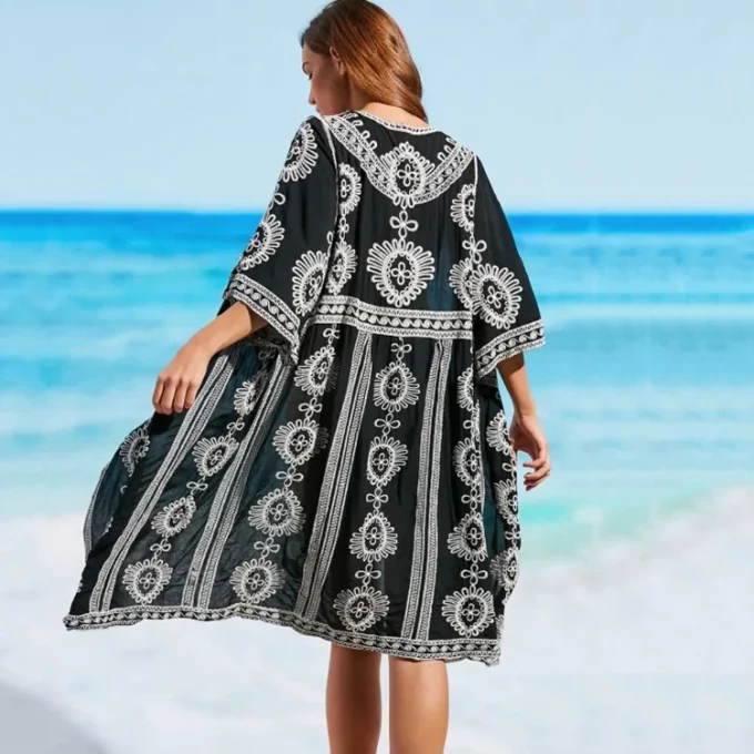 Long Maxi African Dresses Beach Kimono Cover up Ladies' Blouses & Tops - Image 5