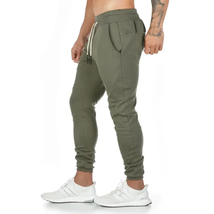 Plus Size Jogger Pants Workout Gym Sweat Trouser Side Zipper Pockets Slim Fit Bottoms Trousers for Men - Image 2