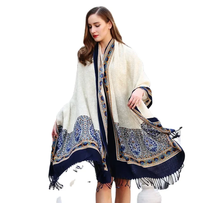 Dana Xu 2023 Oversized Fashion Bandana Scarf Elegant Wool Scarfs for Women Stylish Warm Winter Scarf - Image 6