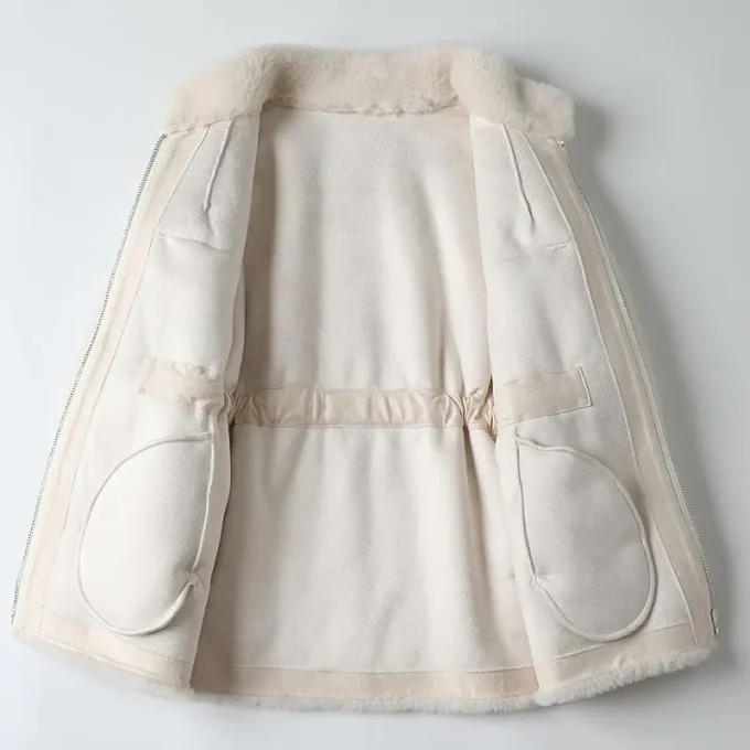 A50049 PUDI Women Winter Real Wool Fur Coat Oversize Female Warm Jacket Real Sheep Shearing Fur Coats Lady Jacket Outerwear - Image 3