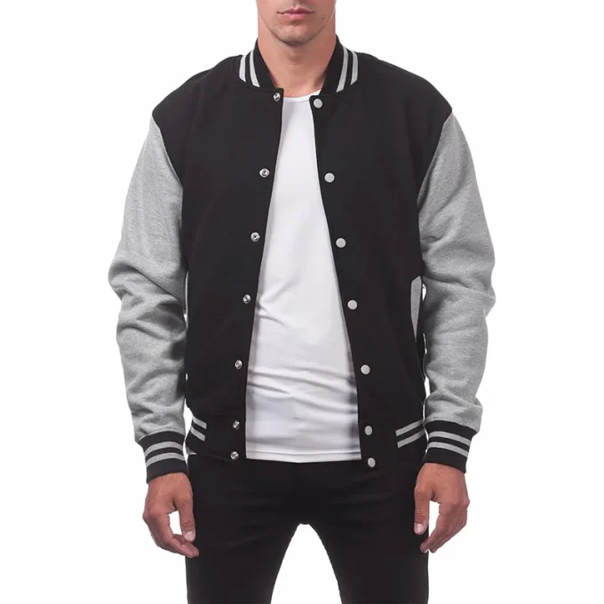 RNSHANGER New Black White Solid Color Jacket Loose Oversized Clothes Casual Men Baseball Clothes Personality Street Warm Coat - Image 3