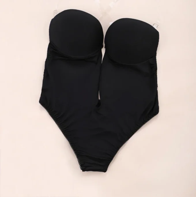 Sexy Bodysuit Corset Clear Strap Backless Shapewear Deep V-Neck Body Shaper Women Thong Waist Trainer Underwear - Image 5