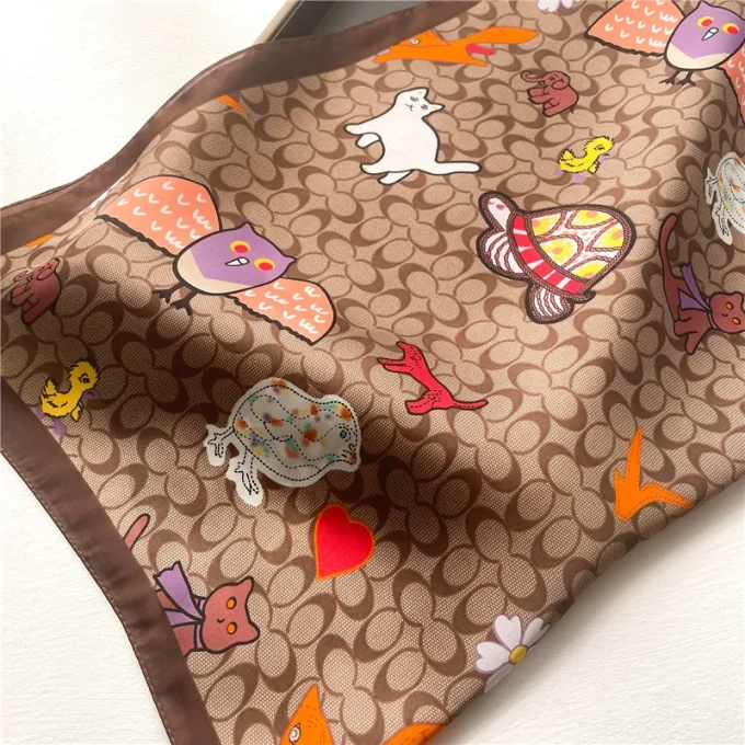 Luxury Print Square Shawl Wraps Beach Stoles Echarpe Silk Scarf for Women Neck Tie Female Hair Band Bag Head Kerchief Hijab 2025 - Image 2