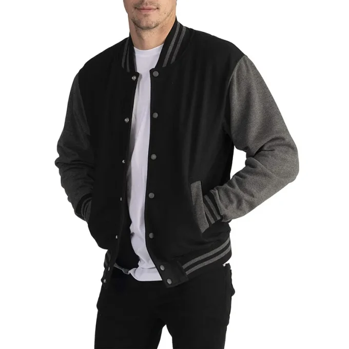 RNSHANGER New Black White Solid Color Jacket Loose Oversized Clothes Casual Men Baseball Clothes Personality Street Warm Coat - Image 6