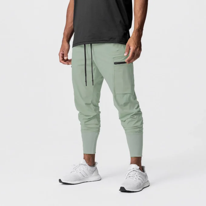 Free Sample Mens Joggers Zipper With Pockets Fitness Sportswear Bottoms Skinny Quick-drying Sweatpants Gym Athletic Track Pants - Image 3