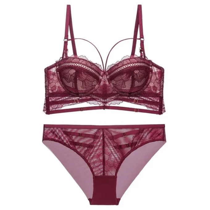 GZSMX-92206 High Quality Women's Vintage Underwear Sets Ladies Two Piece Bra Suit Lingerie Wear - Image 2