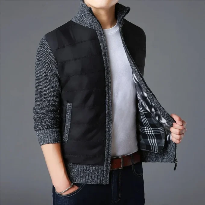 2022 New Fashion Brand Sweaters Mens Cardigan Thick Slim Fit Jumpers Knitwear Zipper Warm Winter Korean Style Casual Men Clothes - Image 4